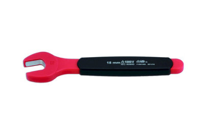 Laser Tools 8551 VDE 1000V Insulated Single Open Ended Spanner 18mm