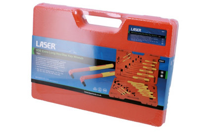 Laser Tools 8567 19pc VDE 1000v Insulated Extra Long Hex/Torx Key Set
