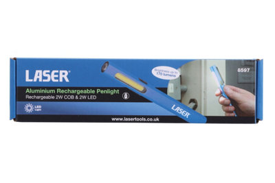 Laser Tools 8597 Aluminium Rechargeable Penlight