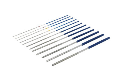 Laser Tools 8645 12pc Micro Round Diamond Coated File Set