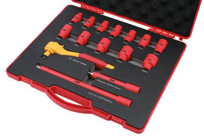 Laser Tools 8891 VDE Insulated Socket Set 3/8"D 15pc