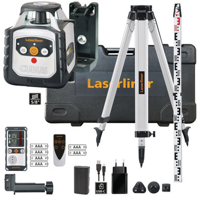 Laserliner Cubus 210 S Set Rotary Laser Kit, 1500mm