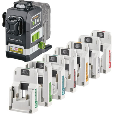 Laserliner PowerPlane Laser, 3G Multi 18V, Set Three Dimensional Green ...