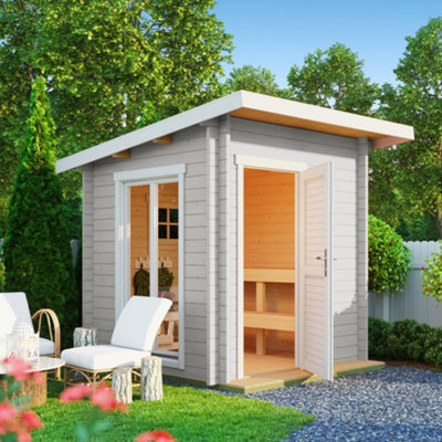 Lasita Abisko Garden Office - 2m x 2m - Compact Doube Glazed Log Cabin