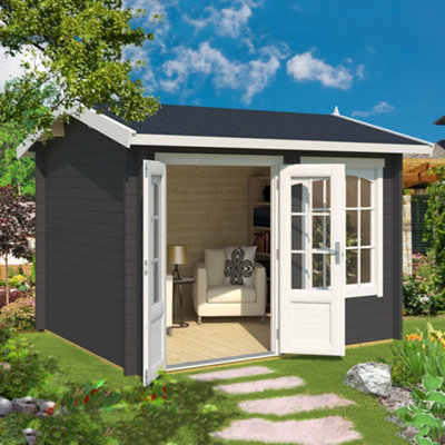Lasita Ashby 2 Summer House - 3m x 2.5m - Log Cabin Double Glazed - 5