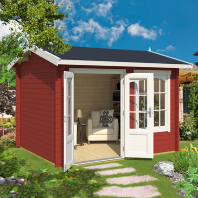 Lasita Ashby 2 Summer House - 3m x 2.5m - Log Cabin Double Glazed - 6