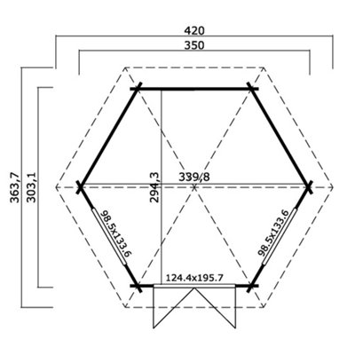 Lasita Bainbridge Pavilion Summer House - 3m x 3m - x2 Windows - 3