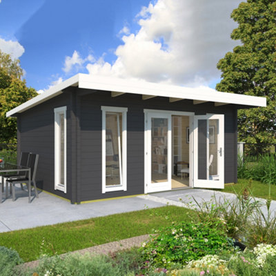 Lasita Barbados 5 Modern Summer House - 5.05m x 3.9m - Garden Log Cabin Double Glazed - 6
