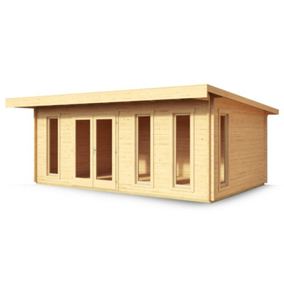 Lasita Barbados 6 Summer House - 5.69m x 3.59m - Garden Log Cabin - 4