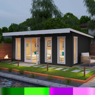 Lasita Barbados 6 Summer House - 5.69m x 3.59m - Garden Log Cabin - 6