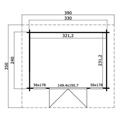 Lasita Bingham 1 Modern Summer House - 3.3m x 2.4m - Double Glazed - 3
