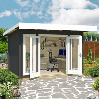 Lasita Bingham 1 Modern Summer House - 3.3m x 2.4m - Double Glazed - 5