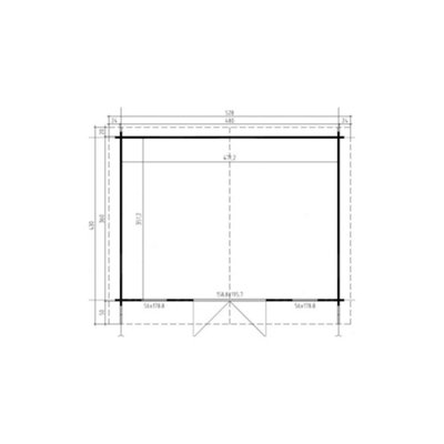 Lasita Boston Log Cabin - 4.8m x 3.6m - Apex Roof Garden Log Cabin Double Glazed - 3