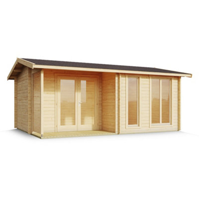 Lasita Cromwell 1 Summer House - 5.2m x 3.7m - Log Cabin with Double Glazing - 4