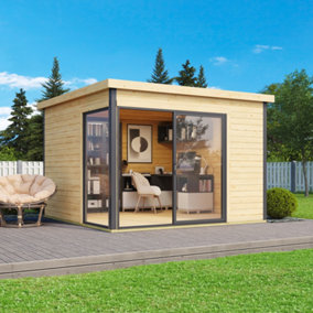 Lasita Domeo 1 Garden Office - 3m x 3m - Double Glazed Modern Summer House