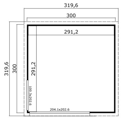 Lasita Domeo 1 Garden Office - 3m x 3m - Double Glazed Modern Summer House - 3