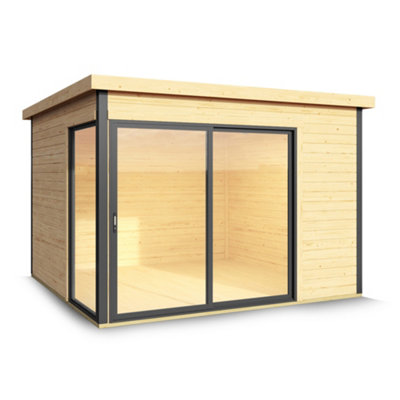 Lasita Domeo 1 Garden Office - 3m x 3m - Double Glazed Modern Summer House - 4