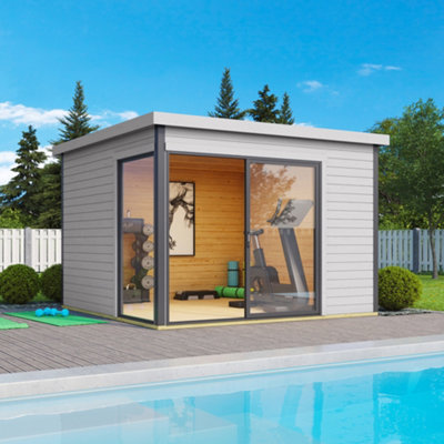 Lasita Domeo 1 Garden Office - 3m x 3m - Double Glazed Modern Summer House - 6