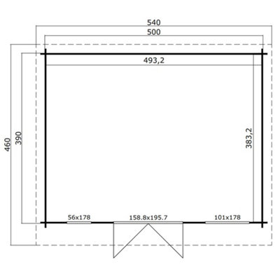 Lasita Dorset 3 Modern Summer House - 5m x 3.9m - Log Cabin Double Glazed - 3