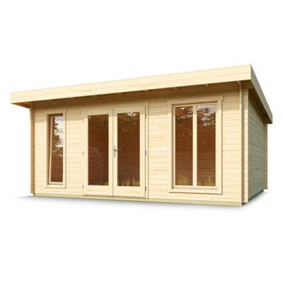 Lasita Dorset 3 Modern Summer House - 5m x 3.9m - Log Cabin Double Glazed - 5