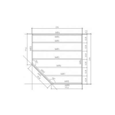 Lasita Eastleigh Corner Log Cabin - 2.8m x 2.8m - Compact Corner Summer House with Column Windows - 4
