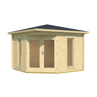 Lasita Edinburgh 1 Corner Summer House - 2.8m x 2.8m - Double Glazed - 5