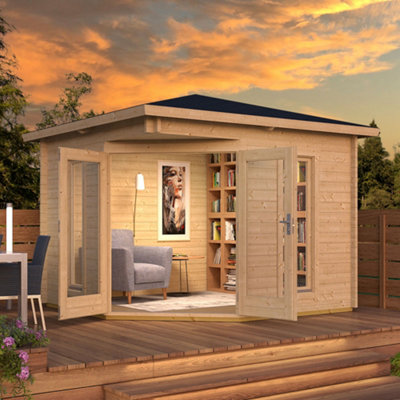 Lasita Edinburgh 1 Corner Summer House - 2.8m x 2.8m - Double Glazed - 6