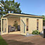 Lasita Edinburgh 2 Corner Summer House - 4.28m x 2.8m - Garden Log Cabin - 40mm Wall Logs Double Glazed