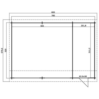 Lasita Hawaii Garage With Side Hung Wooden Garage Doors - 7.8m x 5.2m - Double Garage - 3