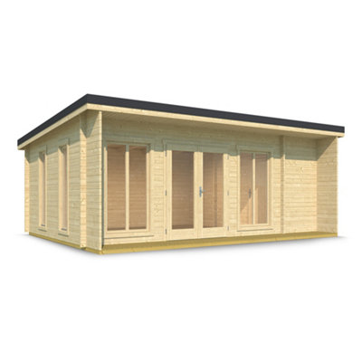 Lasita Jacobstow 3 Multi-Room Log Cabin - 6.08m x 3.9m - Side Store Rooms - 4