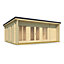 Lasita Jacobstow 3 Multi-Room Log Cabin - 6.08m x 3.9m - Side Store Rooms