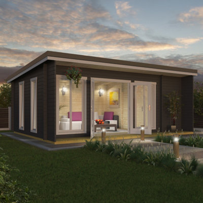 Lasita Jacobstow 3 Multi-Room Log Cabin - 6.08m x 3.9m - Side Store Rooms - 5