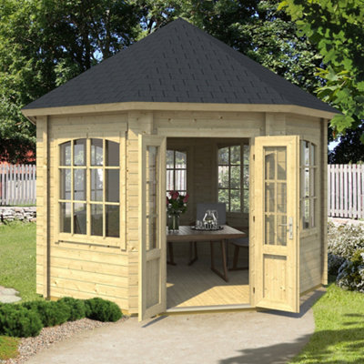 Lasita Jarrow 8 Sided Octagonal Summerhouse-  3.47m x 3.47m - Windows all round