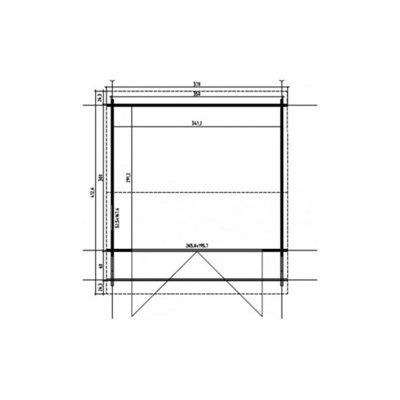 Lasita Kettering Log Cabin - 3.5m x 3m - Summer House Double Glazed - 3