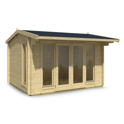 Lasita Kettering Log Cabin - 3.5m x 3m - Summer House Double Glazed - 6