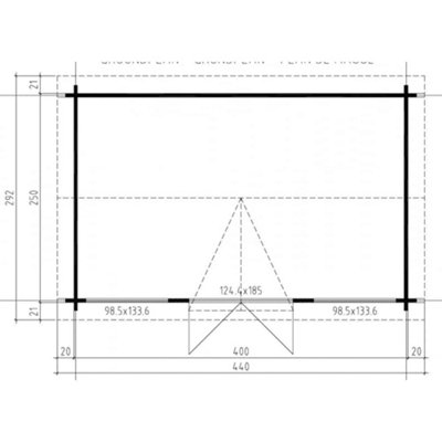 Lasita Muskham 1 Clockhouse Log Cabin - 4m x 2.46m - Double Glazed Summer House - 3