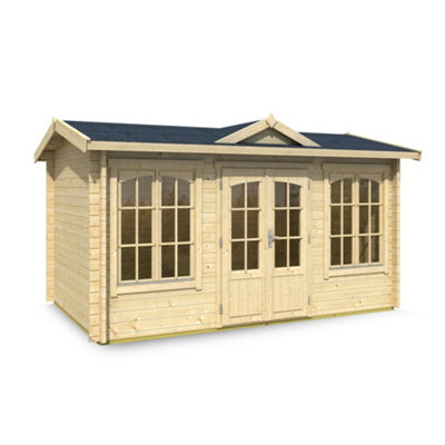 Lasita Muskham 1 Clockhouse Log Cabin - 4m x 2.46m - Double Glazed Summer House