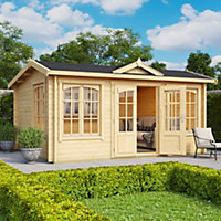 Lasita Muskham 2 Clockhouse Log Cabin - 4m x 3m - Double Glazed Summer House