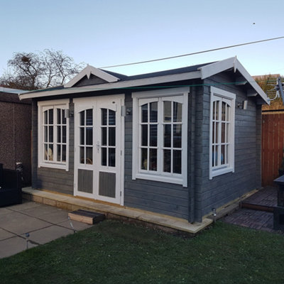 Lasita Muskham 2 Clockhouse Log Cabin - 4m x 3m - Double Glazed Summer House - 5
