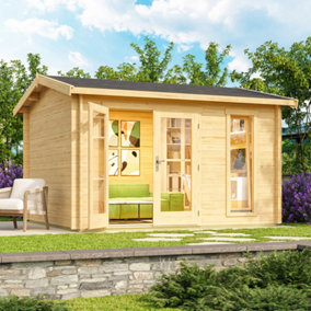 Lasita Ollerton Summer House - 3.5m x 3m - Garden Log Cabin Double Glazed
