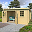 Lasita Osland Amira 230 Pent Log Cabin - 3.8m x 2.3m - 28mm Summer House