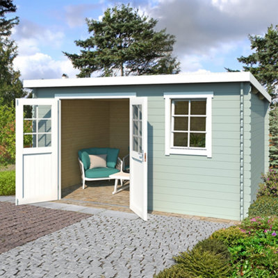 Lasita Osland Amira 275 - 2.75m x 3.8m - Pent Roof Log Cabin Summer House - 6
