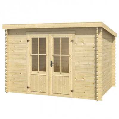 Lasita Osland Atlanta - 2.3m x 2.92m - Pent Roof Log Cabin Summer House - 4