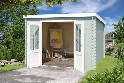 Lasita Osland Atlanta - 2.3m x 2.92m - Pent Roof Log Cabin Summer House - 5