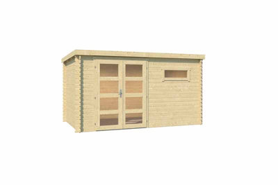 Lasita Osland Augusta Log Cabin - 3.8m x 2.3m - Flat Roof Log Cabin - 3