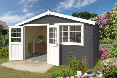 Lasita Osland Axel 230 - 3.8m x 2.3m - Traditional Style Log Cabin Summer House - 3