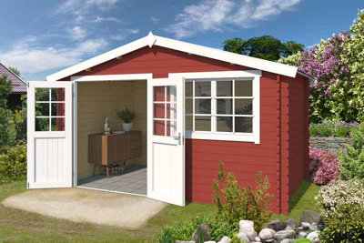 Lasita Osland Axel 230 - 3.8m x 2.3m - Traditional Style Log Cabin Summer House - 4