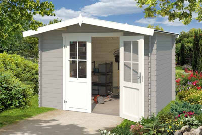 Lasita Osland Baltimore Log Cabin - 2.92m x 2.3m - with Canopy Roof Overhang - 6