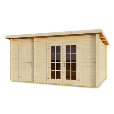 Lasita Osland Belmont 1 Two Room Log Cabin - 3.8m x 2.5m - with Side Store