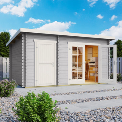 Lasita Osland Belmont 1 Two Room Log Cabin - 3.8m x 2.5m - with Side Store - 6